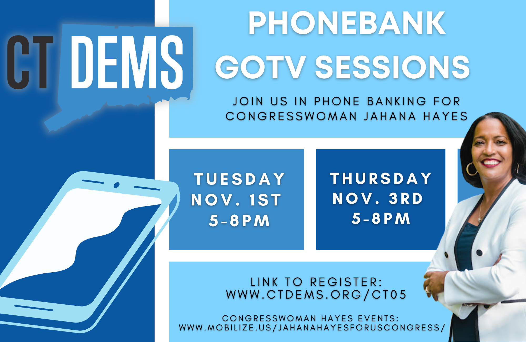 Jahana Hayes Phone Banking – LITCHFIELD DEMOCRATS