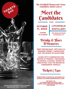 Meet the Candidates Fundraising Event @ Litchfield Distillery