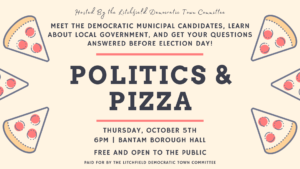 Politics and Pizza @ Bantam Borough Hall