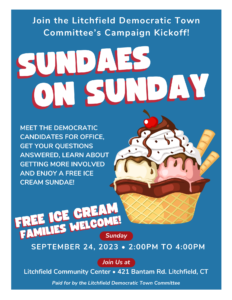 Sundaes on Sunday - CAMPAIGN KICKOFF! @ Litchfield Community Center